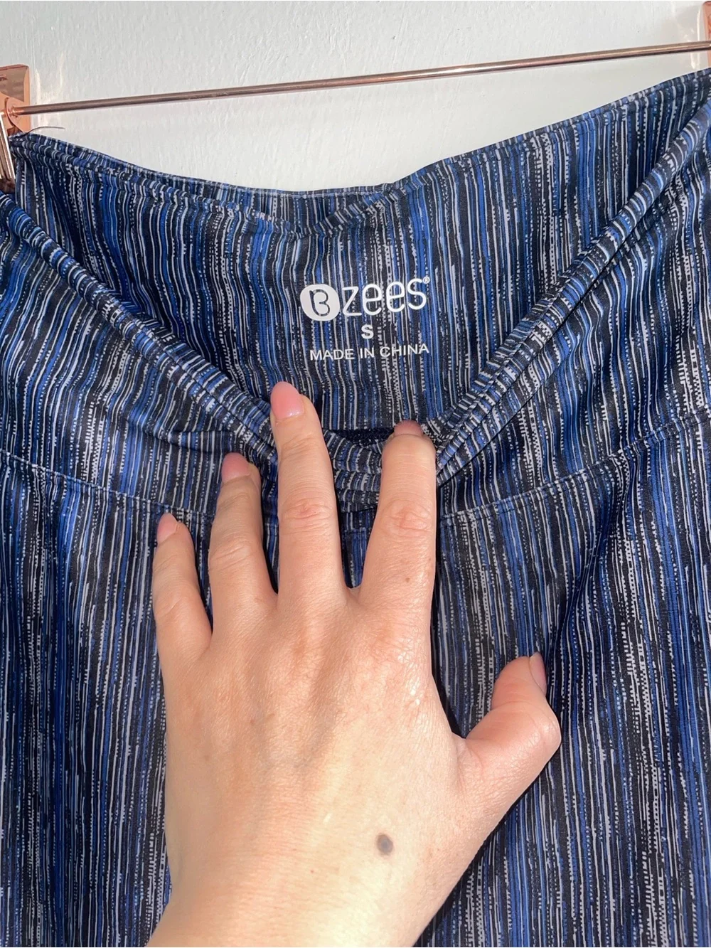Bzees Striped Wide-Leg Bottoms